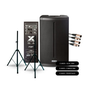 FBT X Lite 115A – 2 Altavoces + 2 Tripode + Cables 10M
