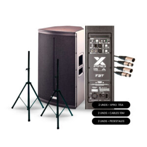 FBT X Pro 115A – Pack de Altavoces con Tripodes y Cables