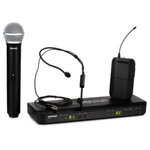 Shure BLX1288/P31 – Micrófono Dual de Mano y Vincha