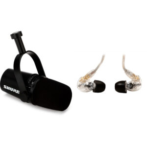 Shure MV7-K USB Micrófono y Auriculares In-Ear SE215CL
