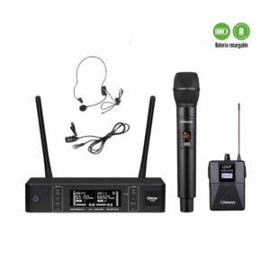 Mackenzie UHF-425 – Sistema Inalámbrico Profesional Micrófono