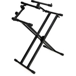 On-Stage KS7292 – Soporte Double-X con Segundo Nivel