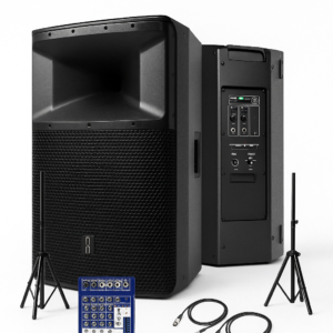 Combo Audiocenter SA315+ con MRS 12FX y Pedestales Sonido Profesional