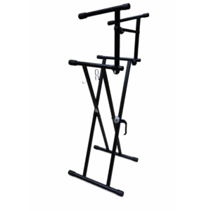 FBR Pedestal metálico doble para teclado Ajustable 1.5 m