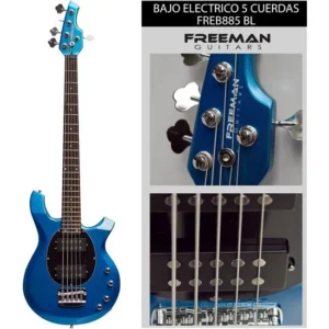 Freeman FREB885 Bajo Eléctrico Profesional Blue