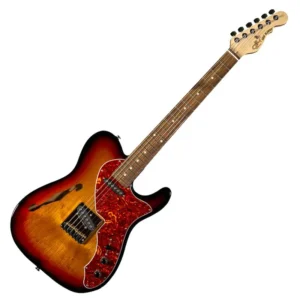 G&L ASAT Classic Thinline 3 Tone Sunburst RWN Guitarra Eléctrica