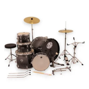 PowerDrums CPJ-5 FKS Set de Batería de 5 Piezas Color Black Silver