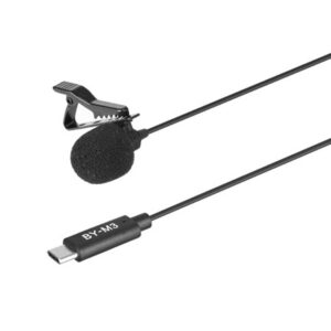 BOYA BY-M3 Micrófono Lavalier Omnidireccional para USB-C