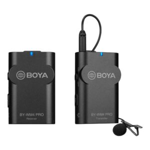 BOYA BY-WM4 Pro Sistema de Micrófono Inalámbrico Lavalier 2.4GHz