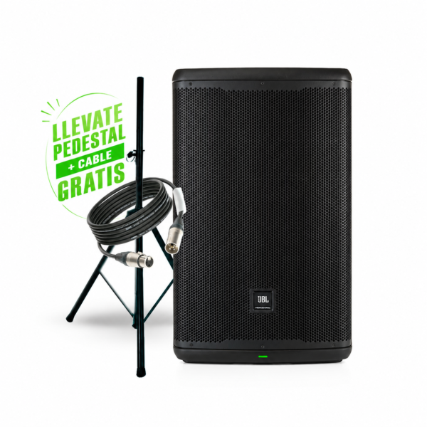 combo jbl eon715+pedestal+cable