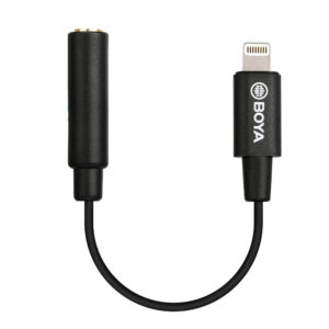BOYA BY-K3 Cable Adaptador TRRS Hembra a Lightning 3.5mm