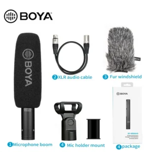 BOYA BY-BM6040 Micrófono Shotgun Corto de Condensador